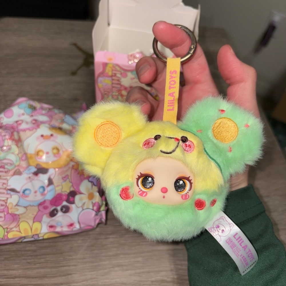 Green Plum Mouse - Baby Three Lilia Toy Garden Tea Party Mini Plush Pendant